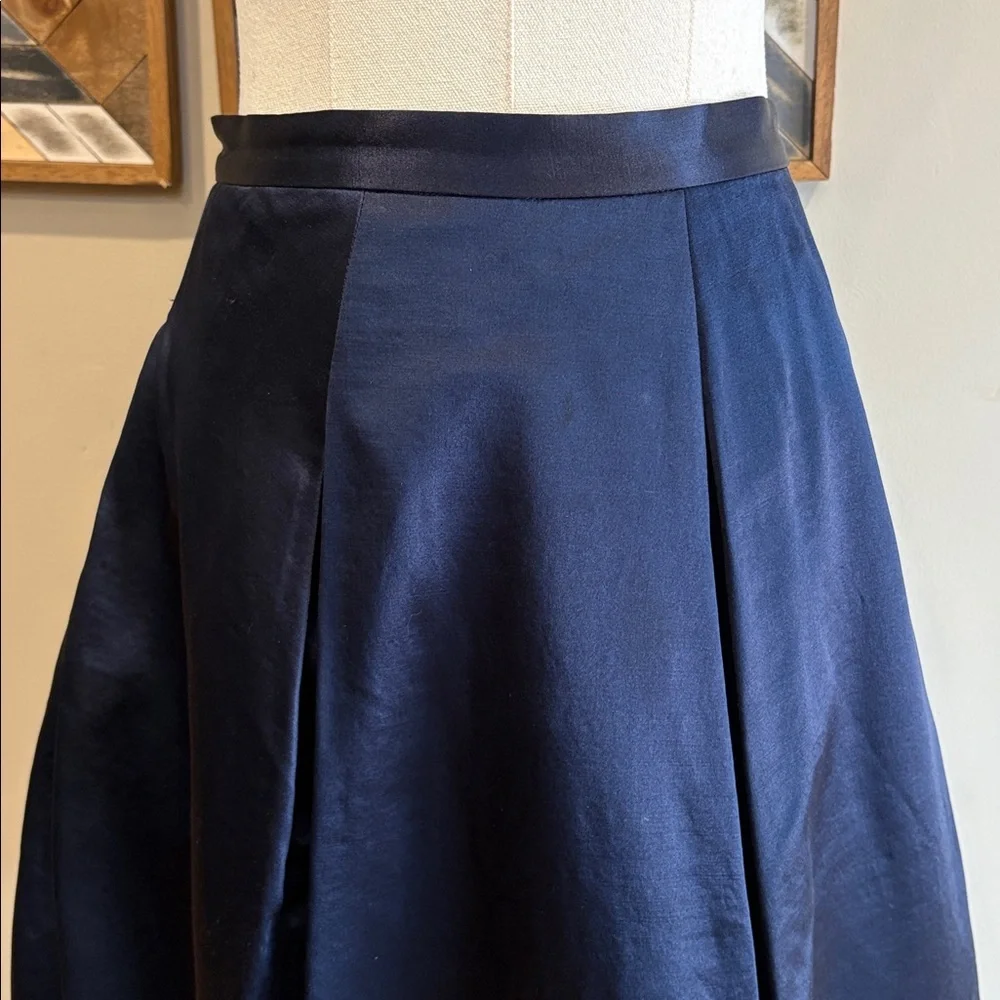 Ralph Lauren Black Label Navy Blue Flared Bubble Hem Skirt size 10